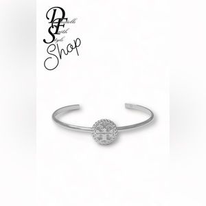 Tory Burch Rope Logo Cuff- Silver- With Dustbag and Giftbox
